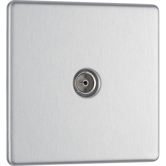 BG Nexus FP 1G Co-Axial Socket-B/Steel (FBS60) BG Nexus FP 1G Co-Axial Socket-B/Steel (FBS60)