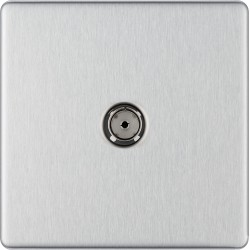 BG Nexus FP 1G Co-Axial Socket-B/Steel (FBS60)