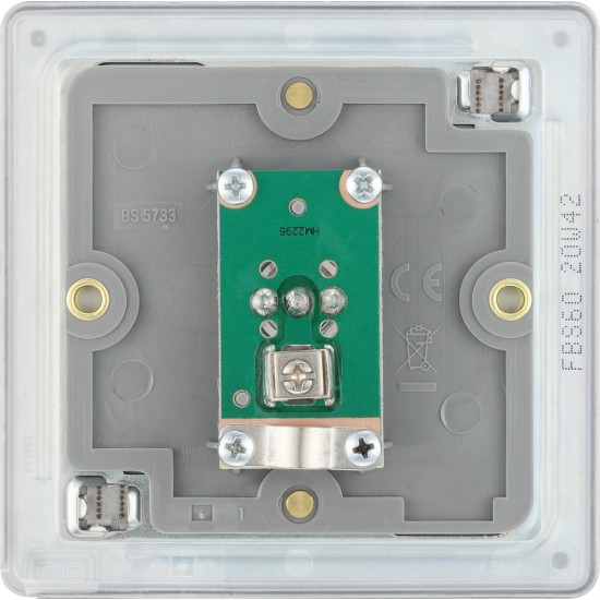 BG Nexus FP 1G Co-Axial Socket-B/Steel (FBS60) BG Nexus FP 1G Co-Axial Socket-B/Steel (FBS60)