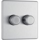 BG Nexus FP 2G Dimmer Switch P/P 400w-B/Steel (FBS