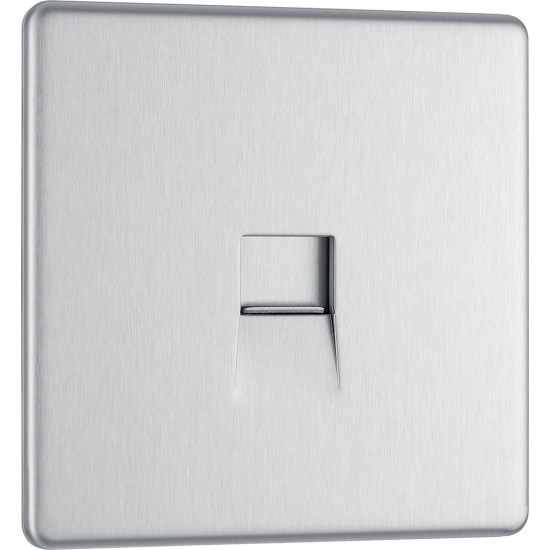 BG Nexus FP Master Telephone Socket-B/Steel (FBSBTM1)