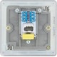 BG Nexus FP Master Telephone Socket-B/Steel (FBSBTM1)