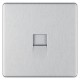 BG Nexus FP Slave Telephone Socket-B/Steel (FBSBTS1)