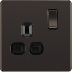 BG Nexus FP 1G Switched Socket-B/Nickel (FBN21B)