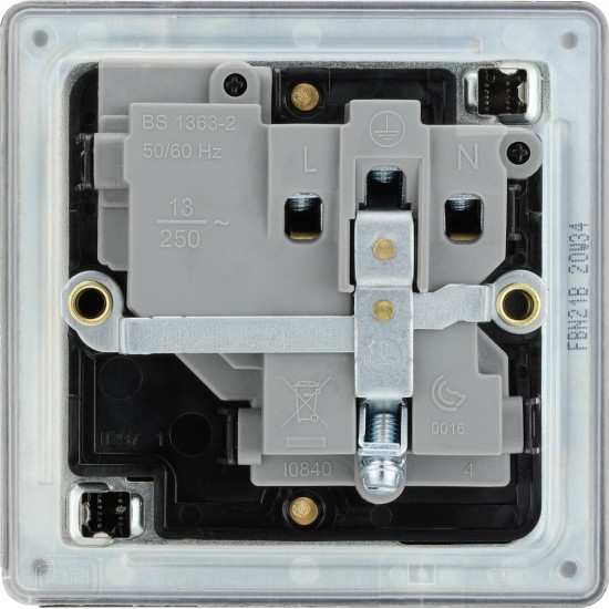 BG Nexus FP 1G Switched Socket-B/Nickel (FBN21B)