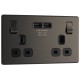 BG Nexus FP 2G Switched Socket-B/Nickel c/w 2xUSB