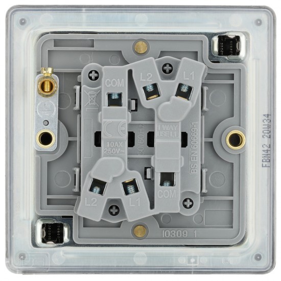 BG Nexus FP 2G 2W Switch-B/Nickel (FBN42)
