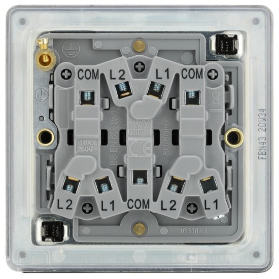 BG Nexus FP 3G 2W Switch-B/Nickel (FBN43)