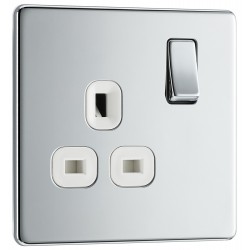 BG Nexus FP 1G Switched Socket-P/Chrome (FPC21W)