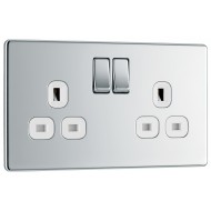 BG Nexus FP 2G Switched Socket-P/Chrome (FPC22W)