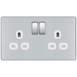 BG Nexus FP 2G Switched Socket-P/Chrome (FPC22W)