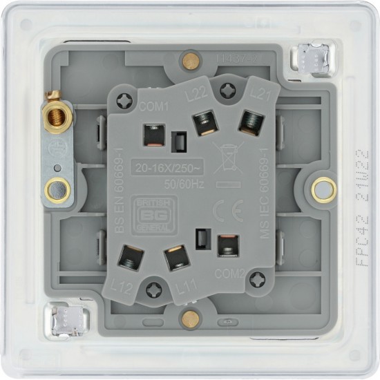 BG Nexus FP 2G 2W Switch-P/Chrome (FPC42) BG Nexus FP 2G 2W Switch-P/Chrome (FPC42)