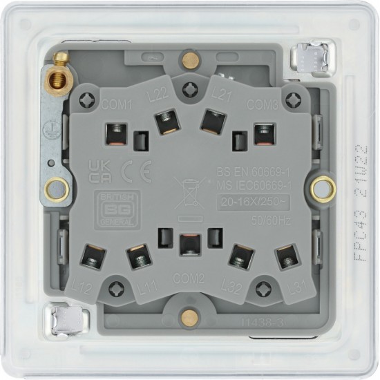 BG Nexus FP 3G 2W Switch-P/Chrome (FPC43)