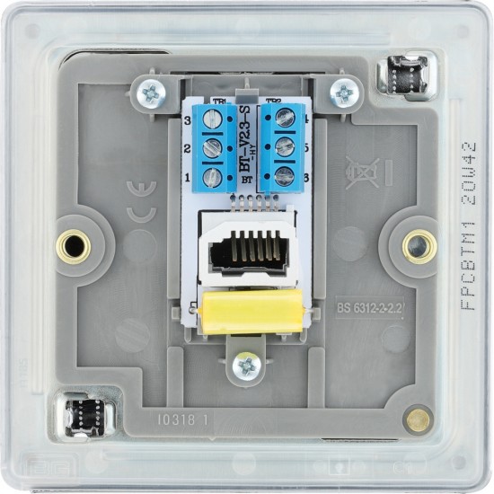 BG Nexus FP Master Telephone Socket-P/Chrome (FPCBTM1)