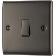 BG Nexus Black Nickel 1 Gang 2 Way Switch