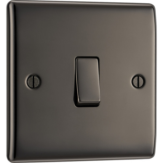 BG Nexus Black Nickel 1 Gang 2 Way Switch