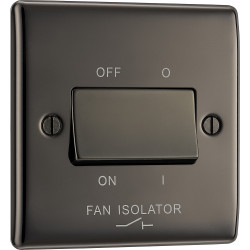 BG Nexus Black Nickel Fan Isolator Switch