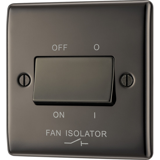 BG Nexus Black Nickel Fan Isolator Switch