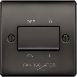 BG Nexus Black Nickel Fan Isolator Switch