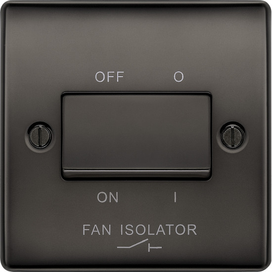 BG Nexus Black Nickel Fan Isolator Switch