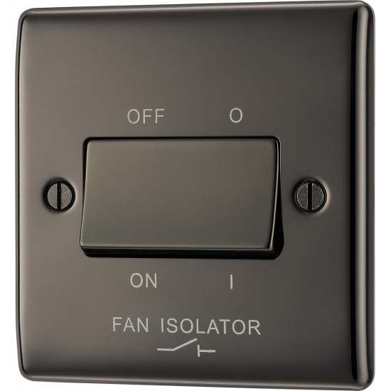BG Nexus Black Nickel Fan Isolator Switch