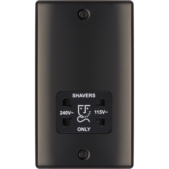 BG Nexus Black Nickel Shaver Socket