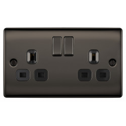 BG Nexus Black Nickel 2G Switched Socket