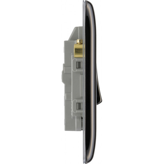BG Nexus Black Nickel 20amp DP Switch/Neon