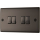 BG Nexus Black Nickel 4 Gang 2 Way Switch