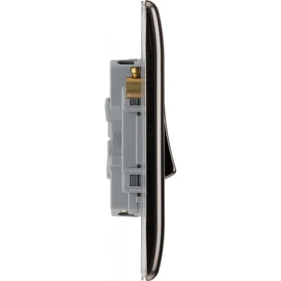Buy BG Electrical Single Wall Light Switch, 2 Way, Screwless Front Plate Slim Profile Premium Flatplate Matt Black 20 A 16 Ax Ffb 12 - View #13