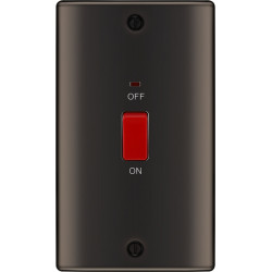 BG Nexus Black Nickel 45A DP Switch/Neon 2G