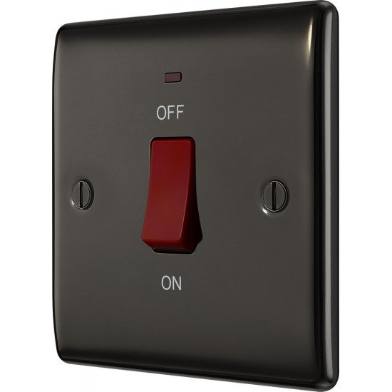 BG Nexus Black Nickel 45A DP Switch/Neon 1G
