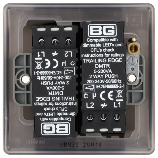 BG Nexus Black Nickel 2G Dimmer Switch P/P 400w