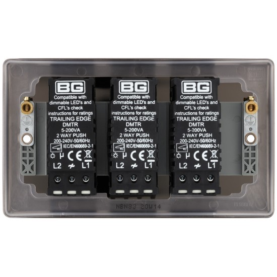 BG Nexus Black Nickel 3G Dimmer Switch P/P 400w