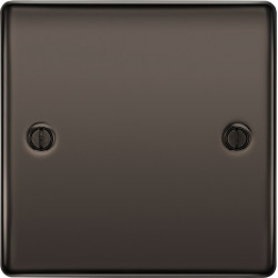 BG Nexus Black Nickel 1 Gang Blank