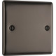 BG Nexus Black Nickel 1 Gang Blank BG Nexus Black Nickel 1 Gang Blank