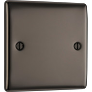 BG Nexus Black Nickel 1 Gang Blank BG Nexus Black Nickel 1 Gang Blank