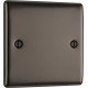 BG Nexus Black Nickel 1 Gang Blank