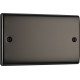 BG Nexus Black Nickel 2 Gang Blank BG Nexus Black Nickel 2 Gang Blank