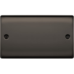 BG Nexus Black Nickel 2 Gang Blank