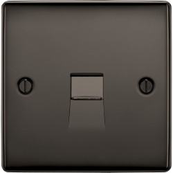 BG Nexus Black Nickel Slave Telephone Socket