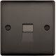 BG Nexus Black Nickel Slave Telephone Socket