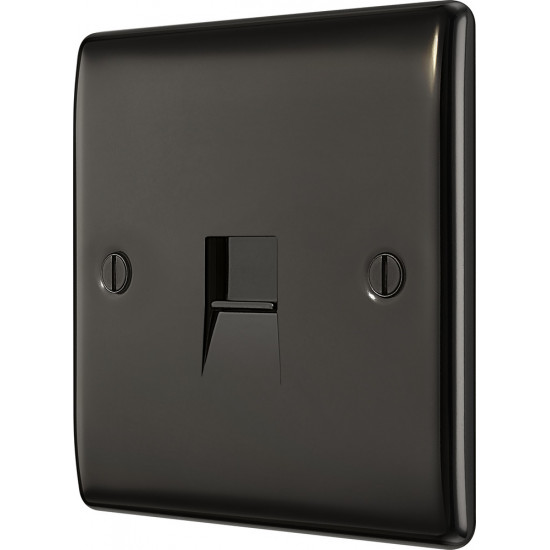 BG Nexus Black Nickel Slave Telephone Socket