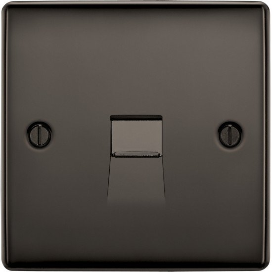 BG Nexus Black Nickel Slave Telephone Socket