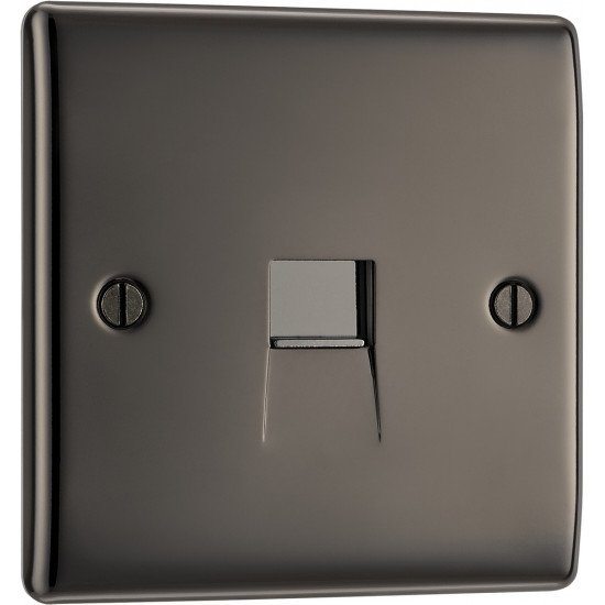 BG Nexus Black Nickel Slave Telephone Socket