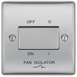 BG Nexus Brushed Steel Fan Isolator Switch