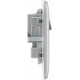 BG Nexus Brushed Steel 2G Switched Socket-Grey BG Nexus Brushed Steel 2G Switched Socket-Grey