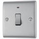 BG Nexus Brushed Steel 20amp DP Switch/Neon