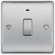 BG Nexus Brushed Steel 20amp DP Switch/Neon