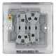 BG Nexus Brushed Steel 2 Gang 2 Way Switch